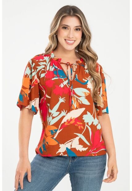 Blusa Olivia Café Ragged Pf31113487