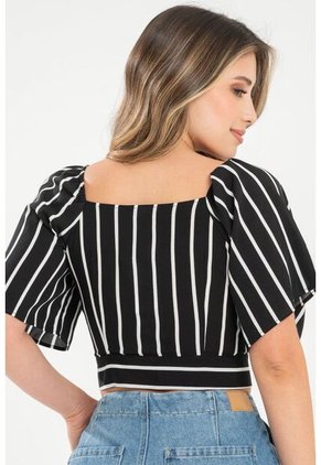 Blusa Rayas Ilysha Negro Ragged Pf31113474
