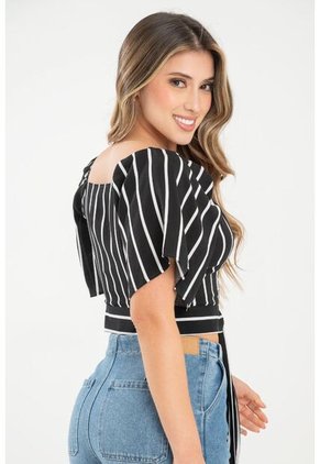 Blusa Rayas Ilysha Negro Ragged Pf31113474