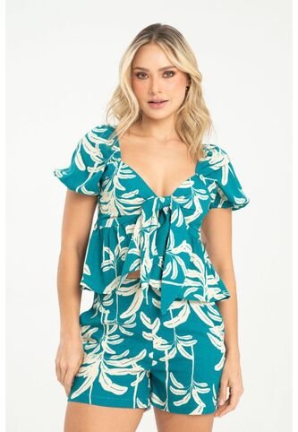 Blusa Beach Verde Ragged Pf31113478 Ragged