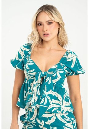 Blusa Beach Verde Ragged Pf31113478