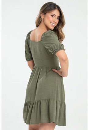 Vestido Corto Succes Verde Ragged Pf31511374