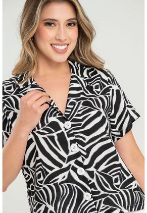 Blusa Minha Negro Ragged Pf31113480