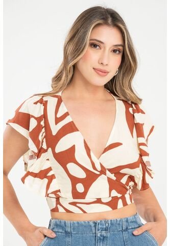 Blusa Mocca Café Ragged Pf31113481 Ragged