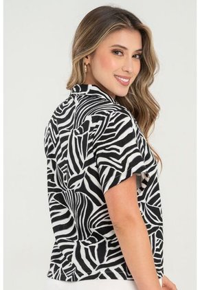 Blusa Minha Negro Ragged Pf31113480