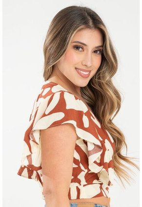 Blusa Mocca Café Ragged Pf31113481