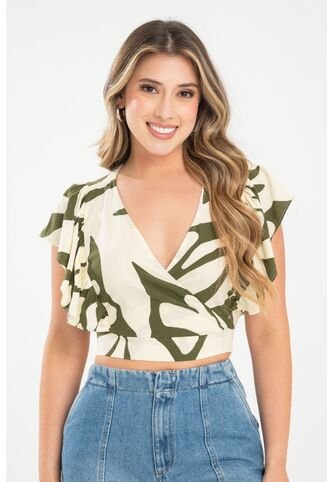 Blusa Mocca Verde Ragged Pf31113481 Ragged