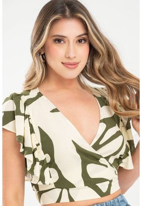 Blusa Mocca Verde Ragged Pf31113481