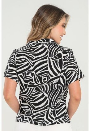 Blusa Minha Negro Ragged Pf31113480