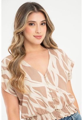 Blusa Macondo Beige Ragged Pf31113485