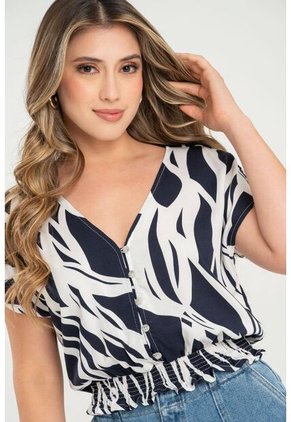 Blusa Macondo Azul Ragged Pf31113485