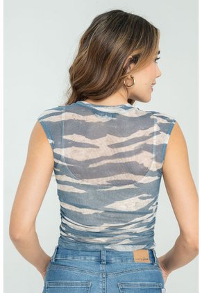 Top Mesh Shona Azul Ragged Pf11121126