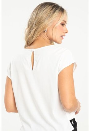 Blusa Ammhy Blanco Ragged Pf31113499