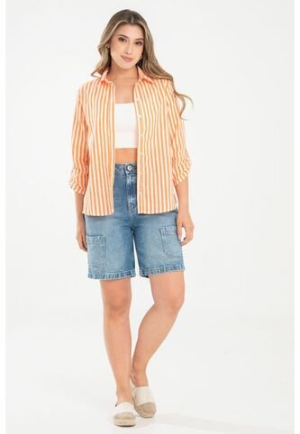 Camisa Ferrer Rayas Naranja Ragged Pf31113501 Ragged