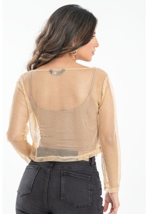 Buzo Malla Brillo Dorado Ragged Pf31122229