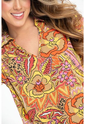 Blusa Laguna Beige Ragged Pf31113296