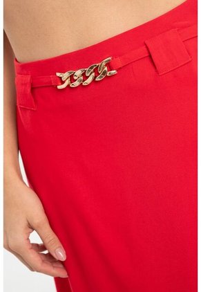 Falda Midi Mazhon Rojo Ragged Pf31320351