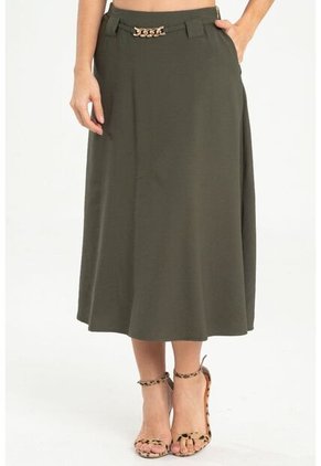 Falda Midi Mazhon Verde Ragged Pf31320351