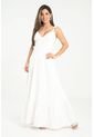 Vestido Largo Xhena Blanco Ragged Pf31511458 de Ragged