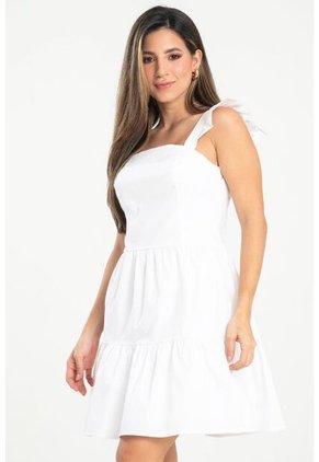 Vestido Sofy Blancura Blanco Ragged Pf31511480