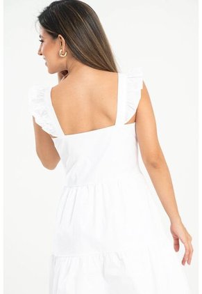 Vestido Sofy Blancura Blanco Ragged Pf31511480