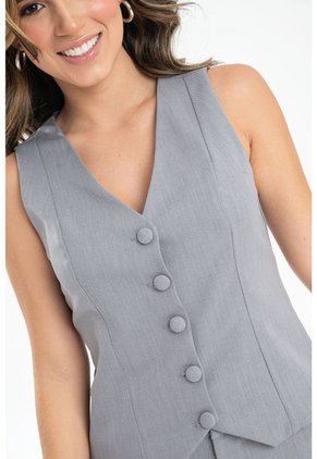 Chaleco Varsity Gris Ragged Pf32150007