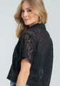 Blusa Encaje Pier Negro Ragged Pf11112688 de Ragged