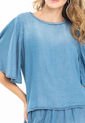 Blusa Manga Campana Azul Ragged Pf21110005 de Ragged