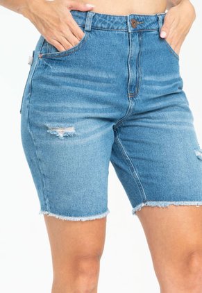 Bermuda Denim Azul Ragged Pf21330001