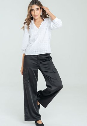 Pantalon Cargo Satin Negro Ragged Pf11310740