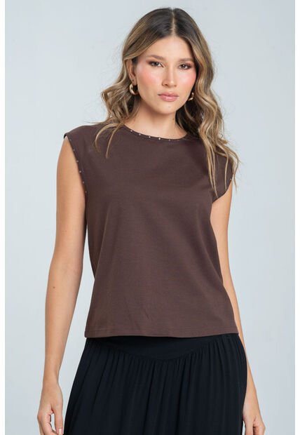 Camiseta Taches Café Ragged Pf21120119