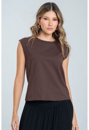 Camiseta Taches Café Ragged Pf21120119