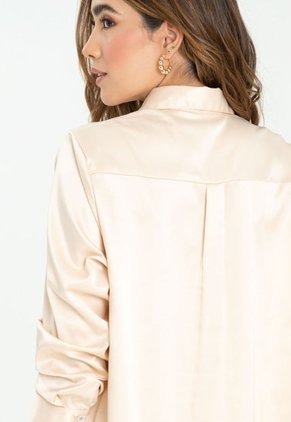 Camisera Satin Beige Ragged Pf12110770