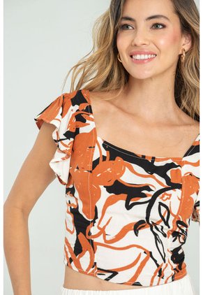 Blusa Eleanor Café Ragged Pf11112866