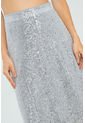 Falda Midi Lentejuelas Plateado Ragged Pf11320482 de Ragged