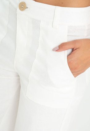 Pantalon Lino Blanco Ragged Pf11310767