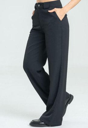 Pantalon Iguazu Palazzo Negro Ragged Pf12310392
