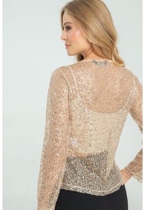 Blusa Anika Lentejuelas Crudo Ragged Pf11112792