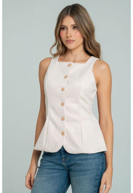 Blusa Mhaikure Beige Ragged Pf12110853