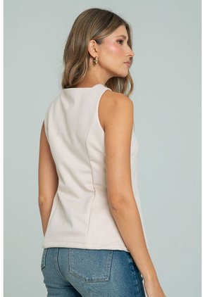 Blusa Mhaikure Beige Ragged Pf12110853