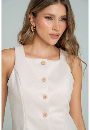 Blusa Mhaikure Beige Ragged Pf12110853