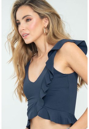 Crop Top Carlotta Azul Ragged Pf13120771
