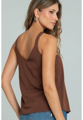 Blusa Vhana Café Ragged Pf11113109