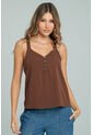 Blusa Vhana Café Ragged Pf11113109 de Ragged