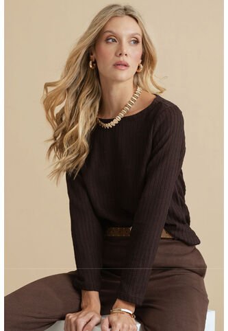 Blusa Randall Café Ragged Pf11113108 Ragged