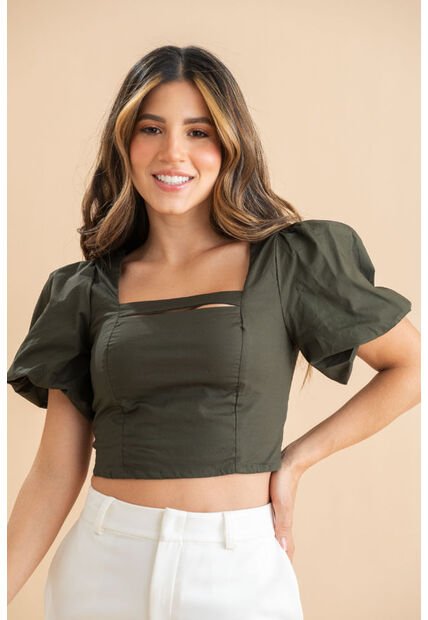 Crop Top Mirzam Verde Ragged Pf31113528