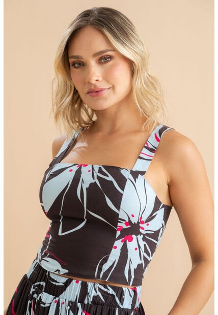 Crop Top Thailly Café Ragged Pf31113560