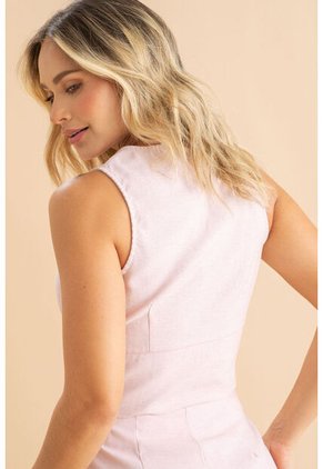 Crop Top Everlhy Rosa Ragged Pf31113557