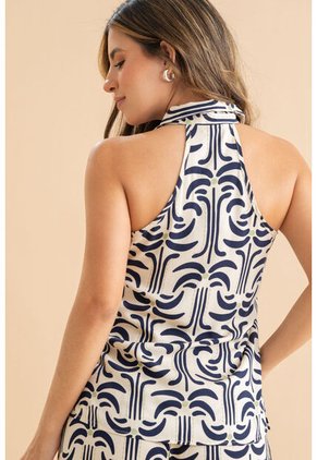 Blusa Rhiya Azul Ragged Pf31113573