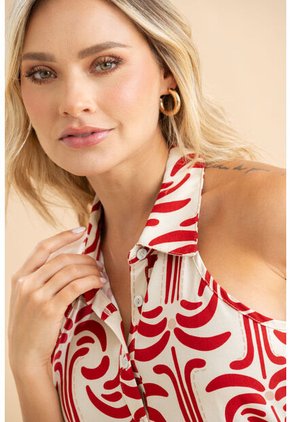 Blusa Rhiya Rojo Ragged Pf31113573